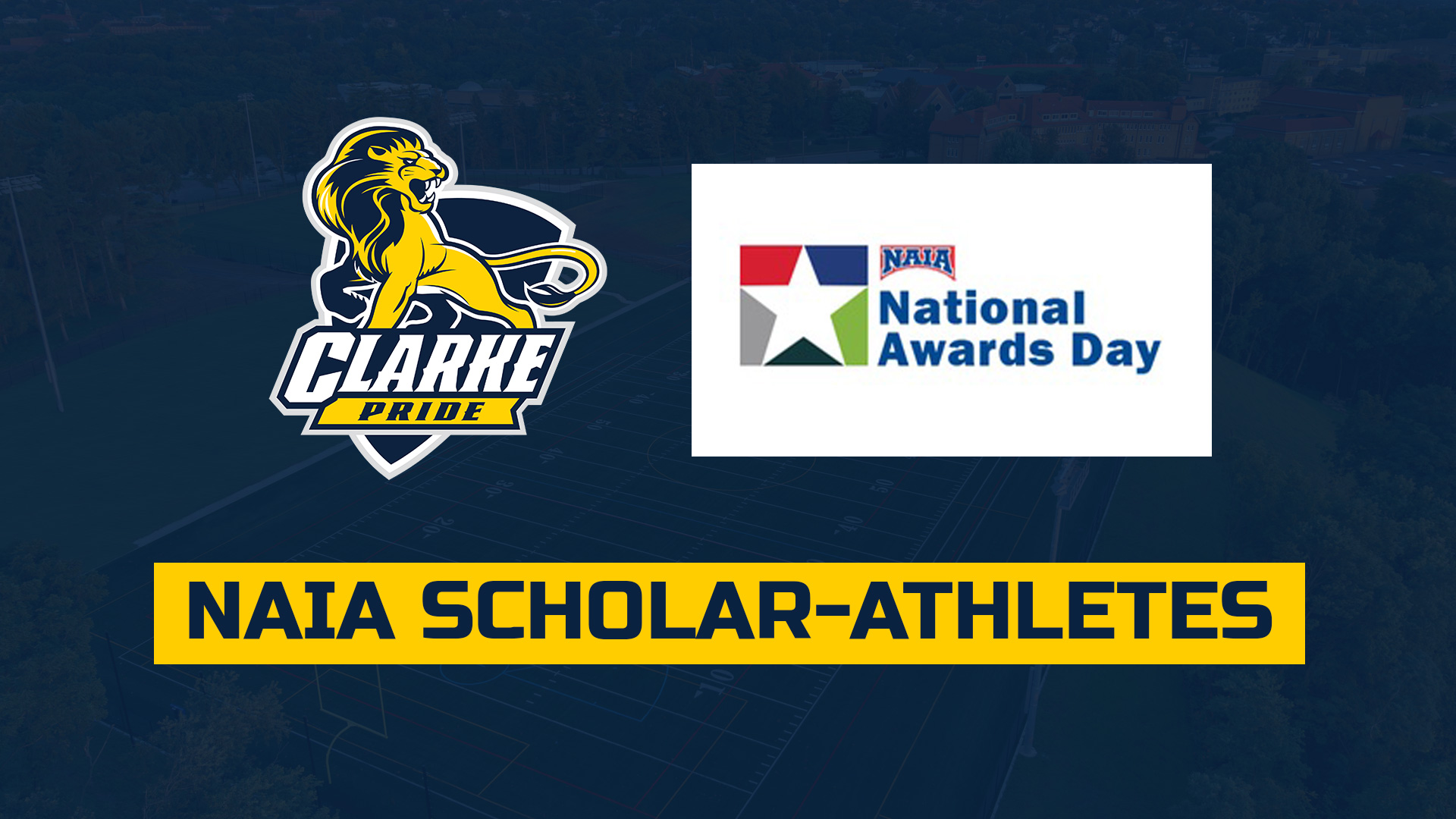 Clarke Pride Logo
NAIA National Awards Day
NAIA Scholar-Athletes
