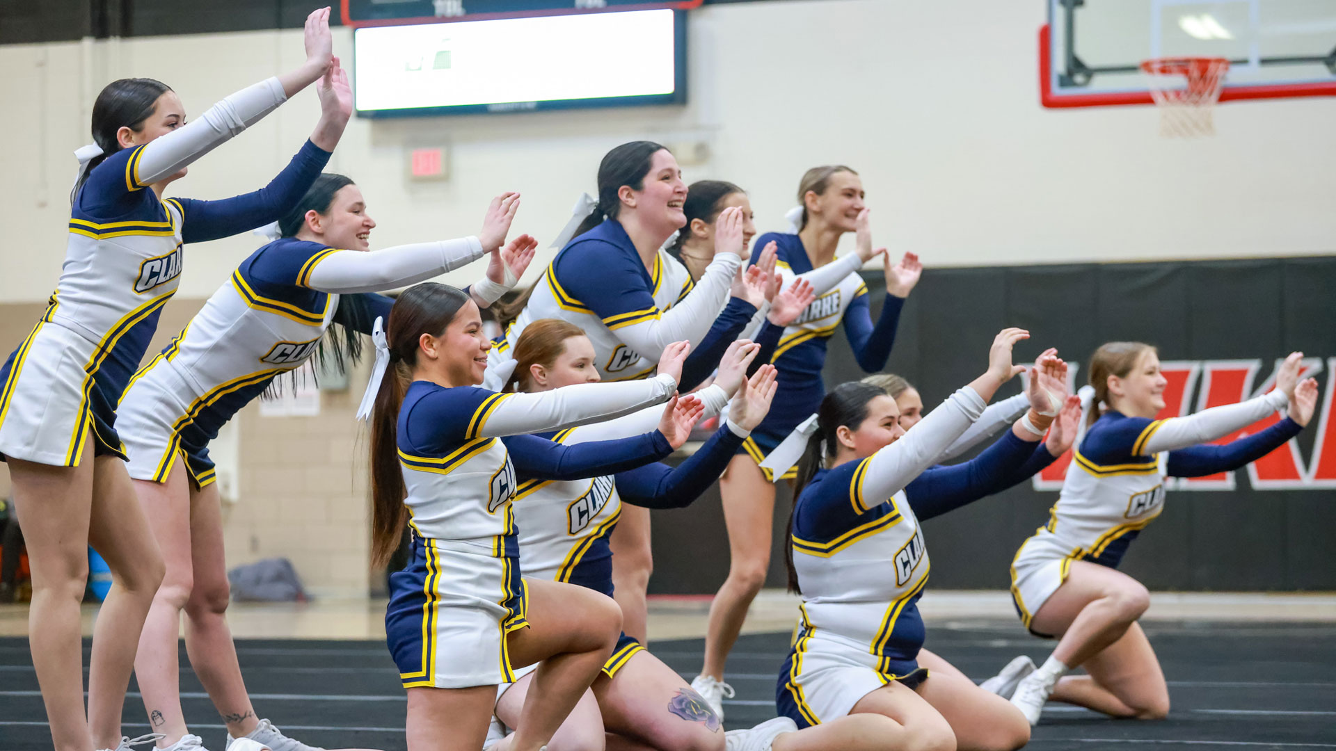 Pride cheer gets 2025 season started at Viking Challenge Duals