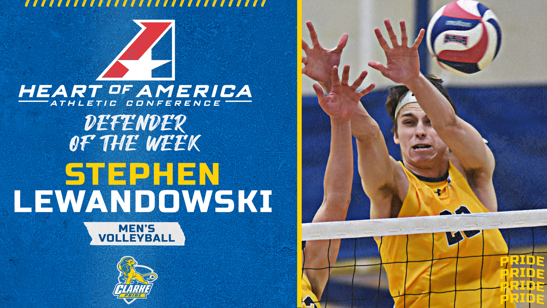 Heart of America Athletic Conference
Defender of the Week
Stephen Lewandowski
Men's Volleyball