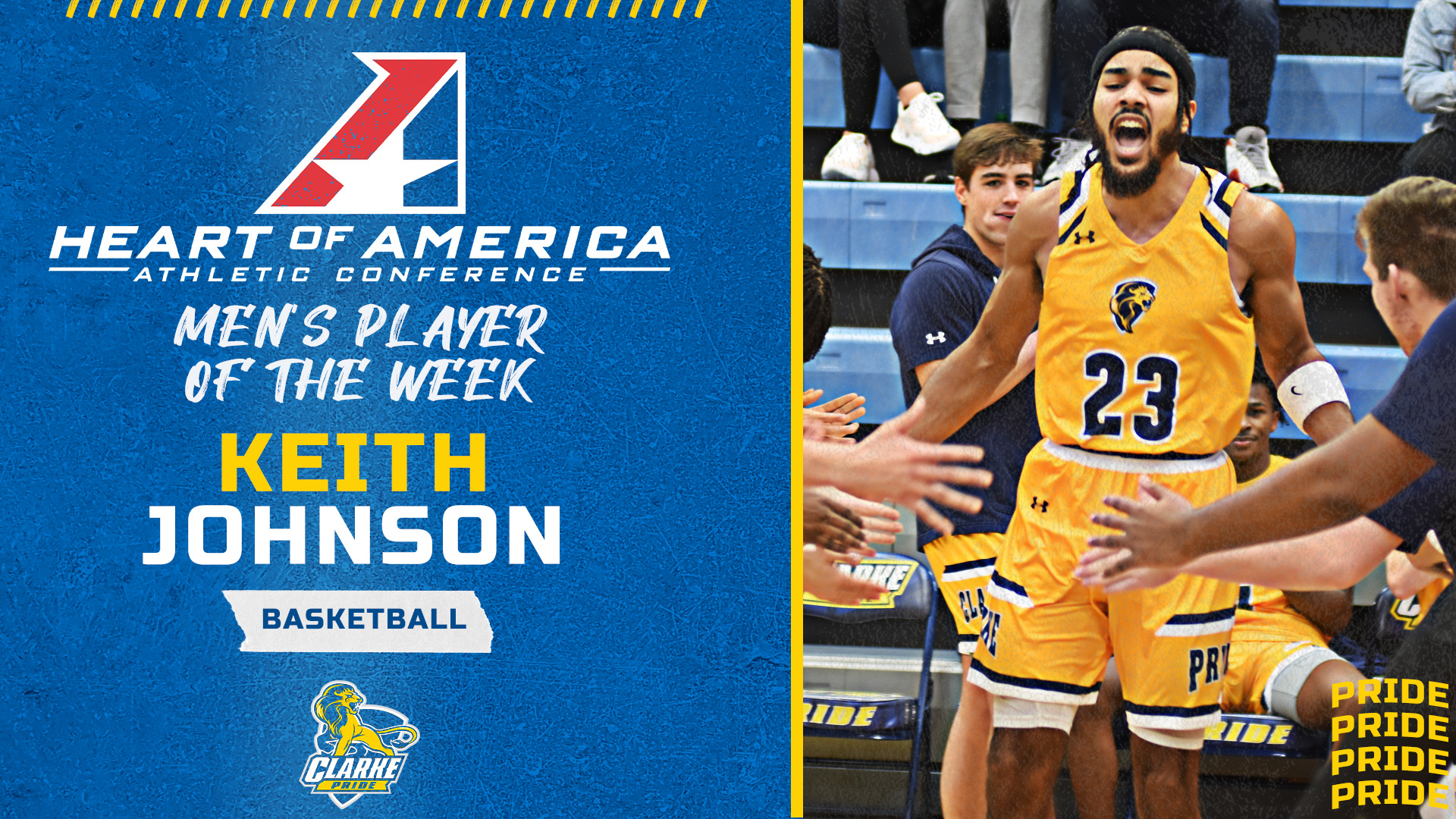 Heart of America Athletic Conference
Men's Player of the Week
Keith Johnson
Basketball