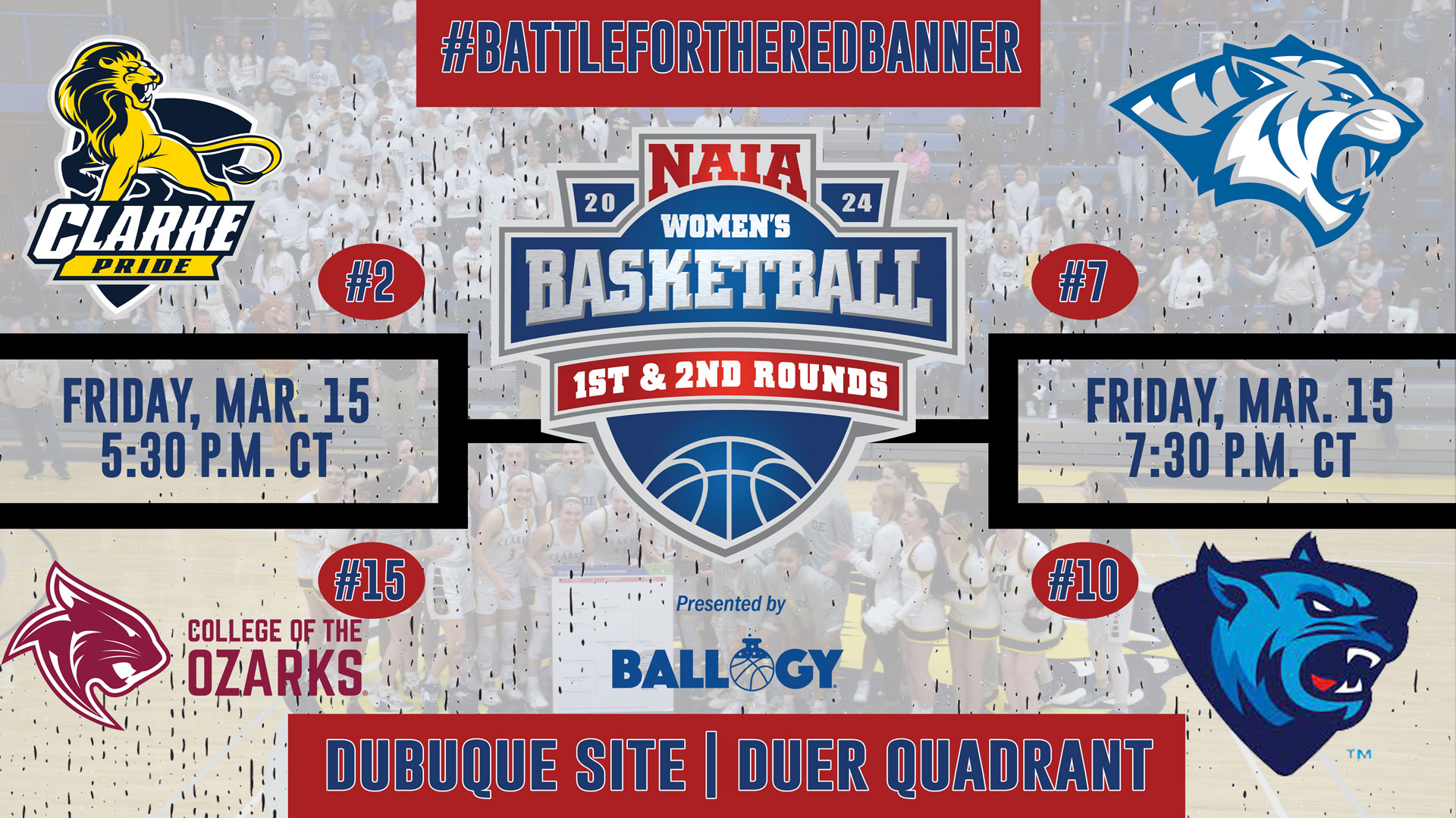 Full NAIA Women’s Basketball Tournament Field Announced, Clarke to Host Dakota Wesleyan, Rust, and College of the Ozarks as part of Duer Quadrant