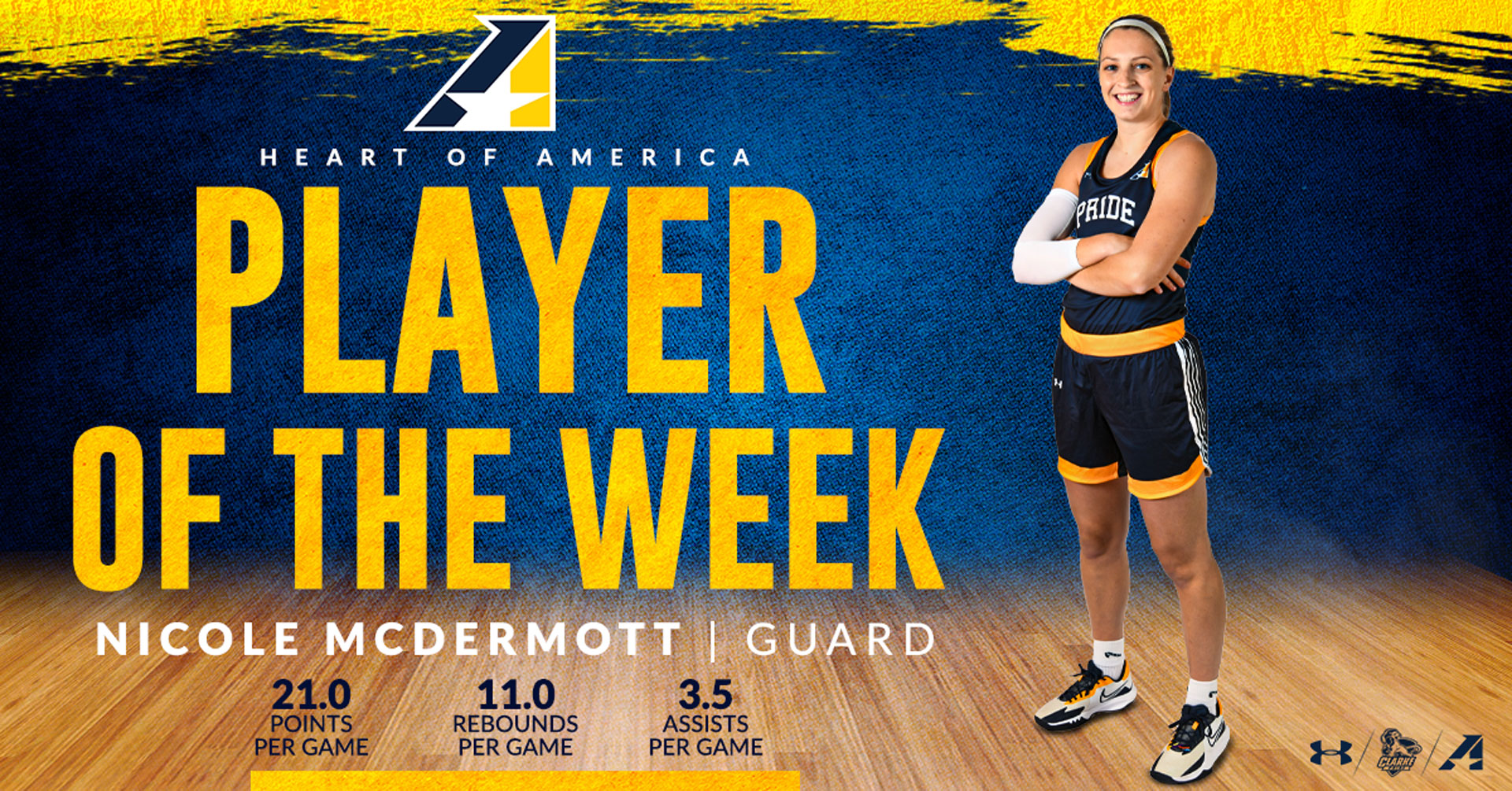 McDermott earns Pride women's basketball's first Heart Player of the Week honor in nearly two years