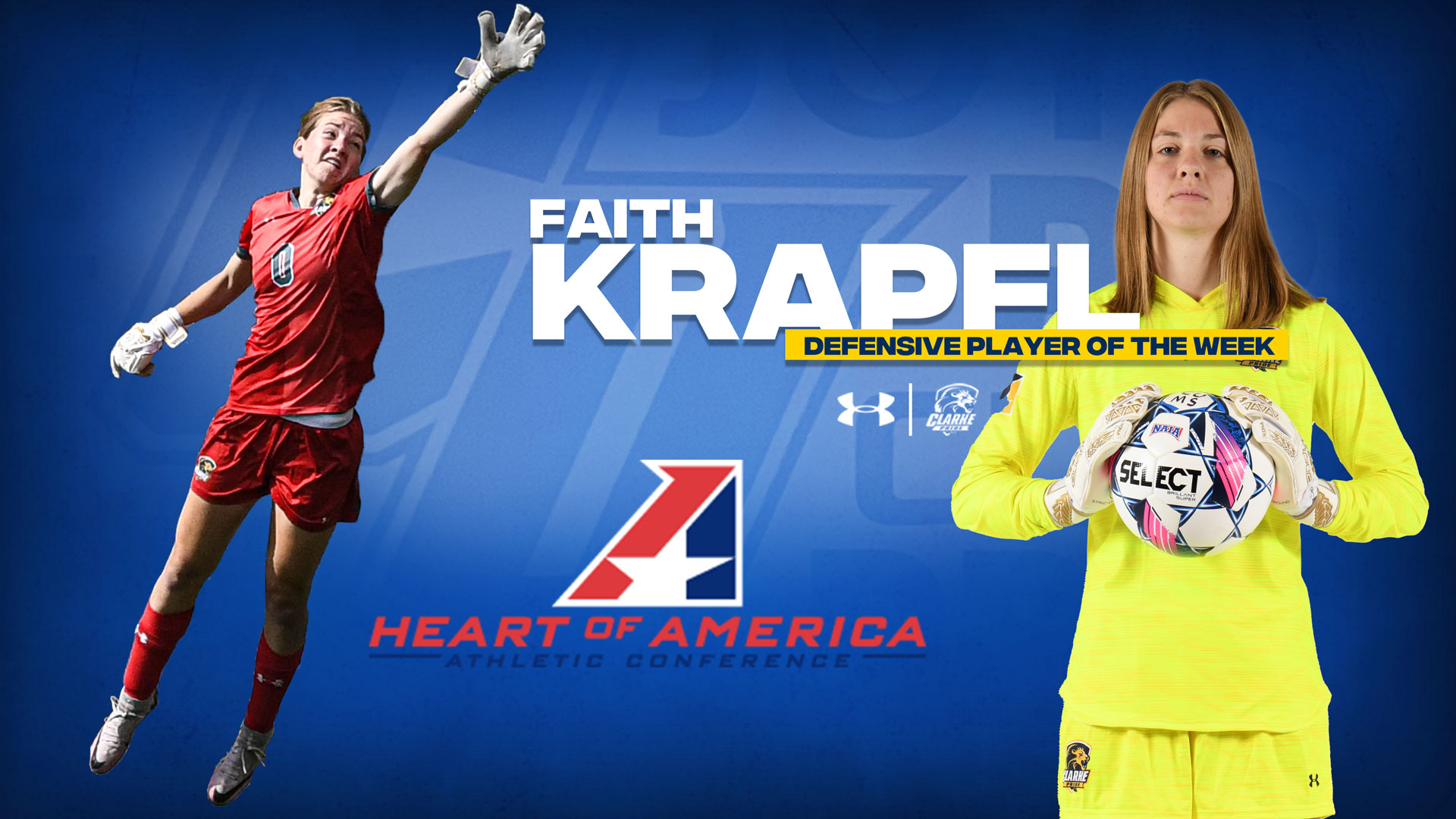 Krapfl earns Heart Defensive Player of the Week after back-to-back shutouts