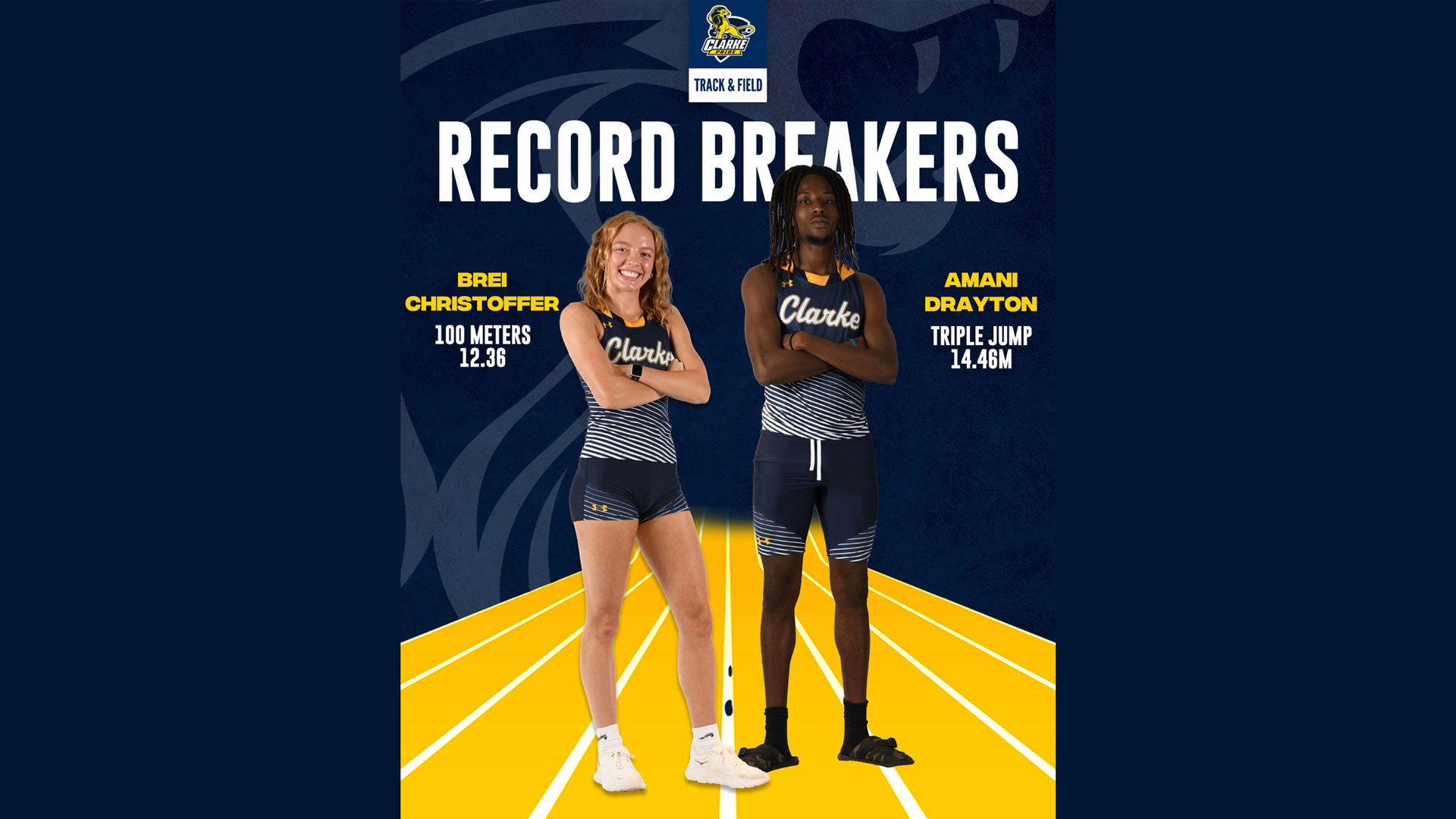 Christoffer keeps up strong outdoor season as she and Drayton break school records at Augustana