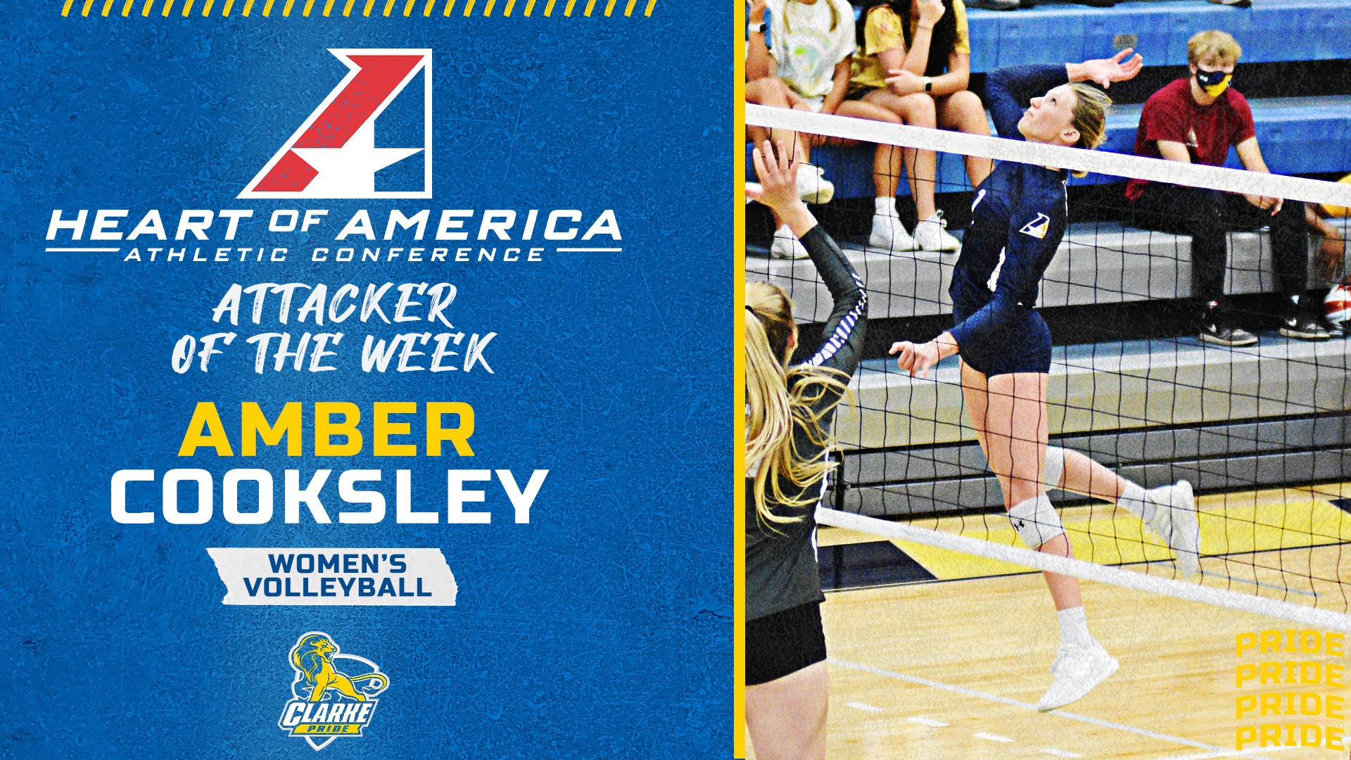 Heart of America Athletic Conference
Attacker of the Week
Amber Cooksley
Women's Volleyball