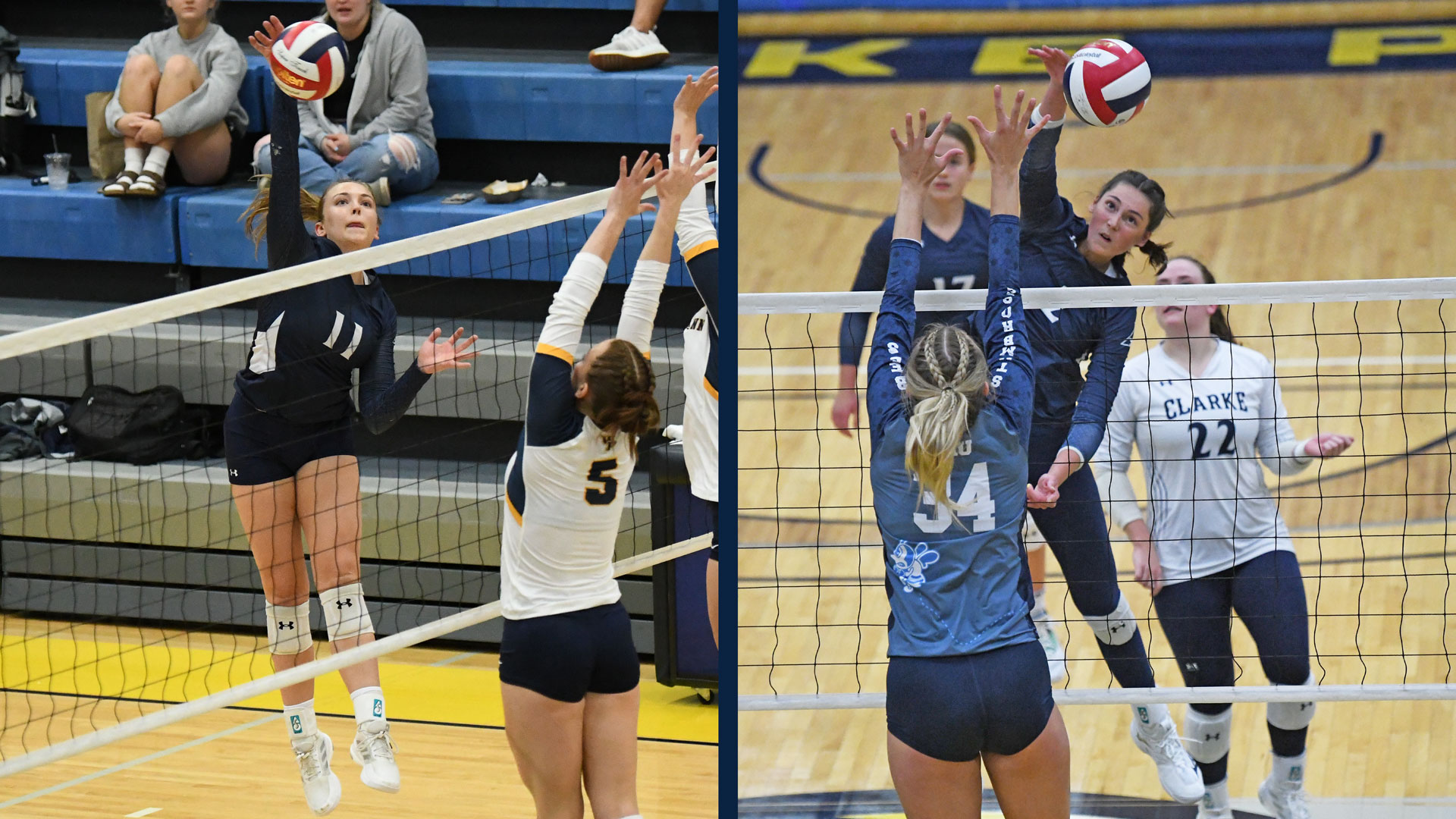 Outside Hitters Haubert and Schaad represent Pride Women's Volleyball on All-Heart Teams